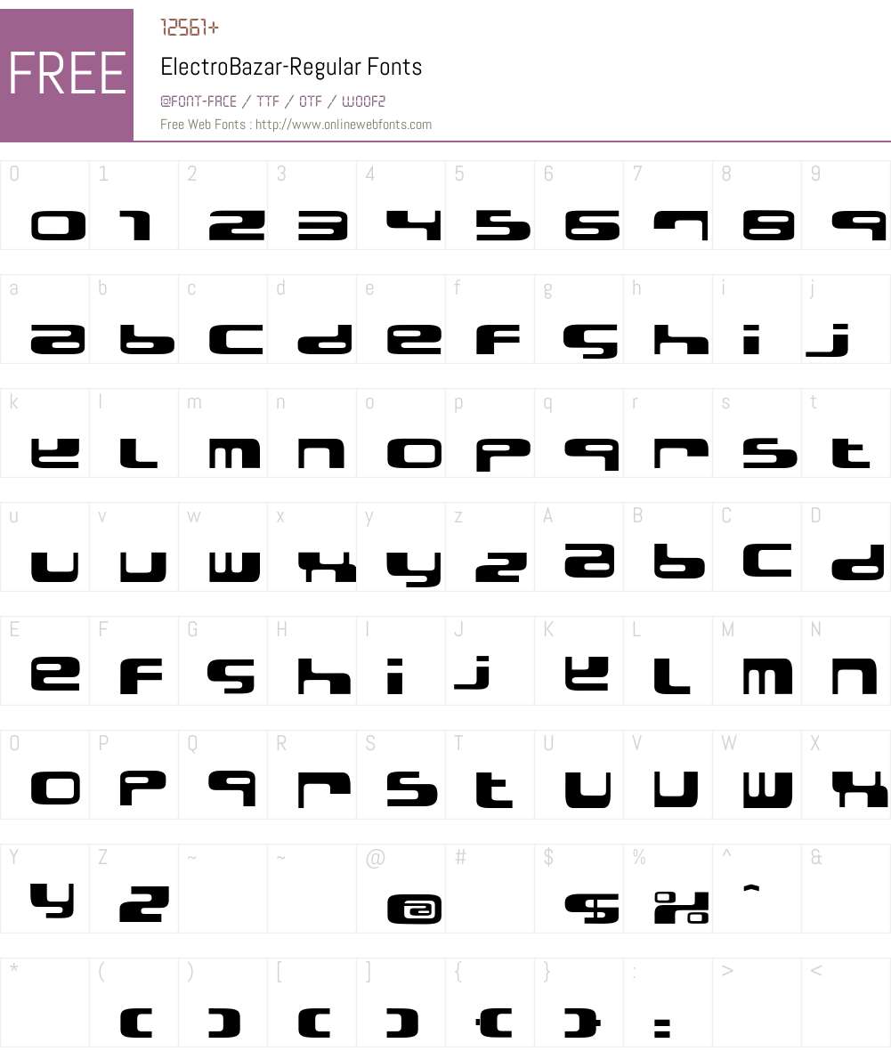 ElectroBazar Font Screenshots