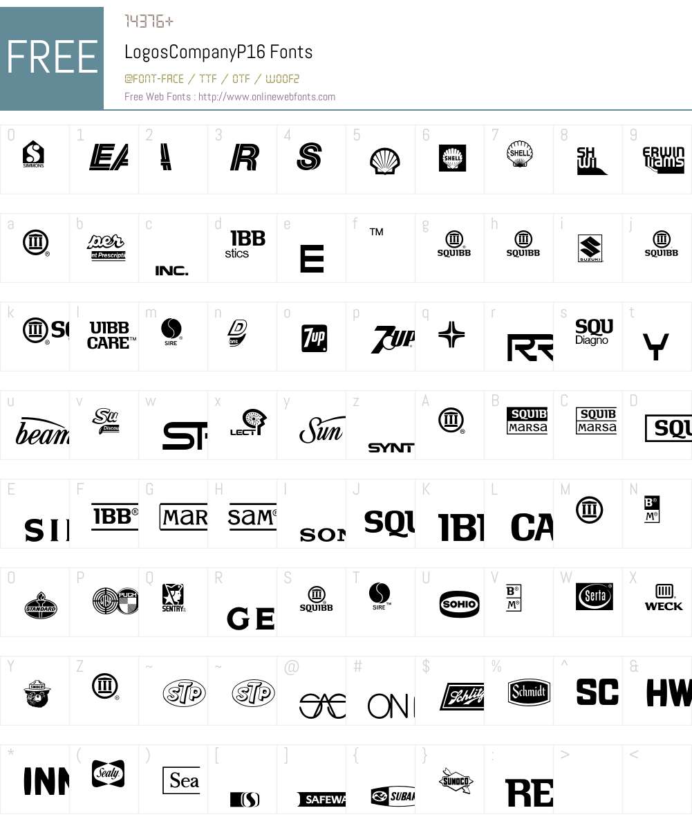 LogosCompany Font Screenshots