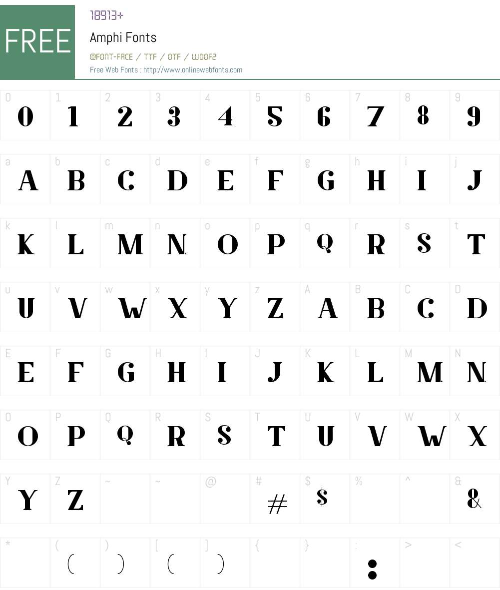 Amphi Font Screenshots