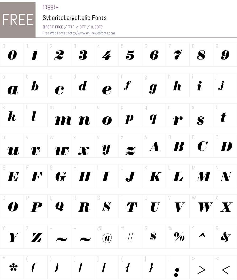 Sybarite Large Font Screenshots