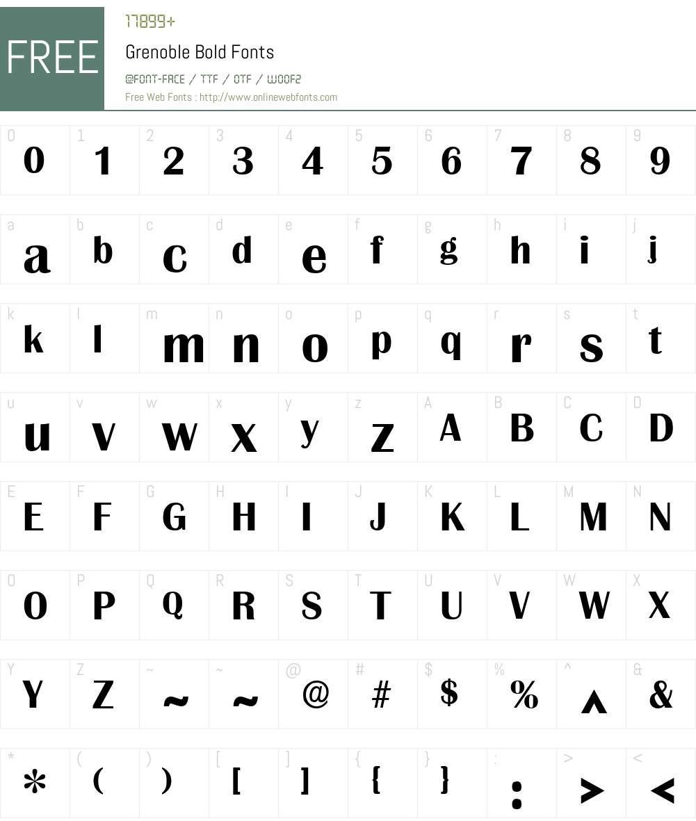 Grenoble Font Screenshots