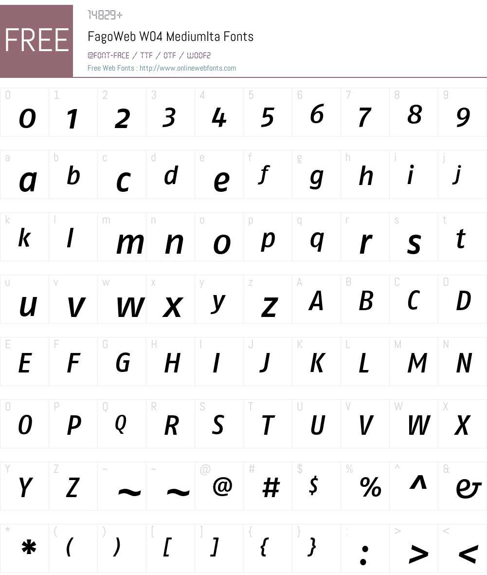 FF Fago Font Screenshots
