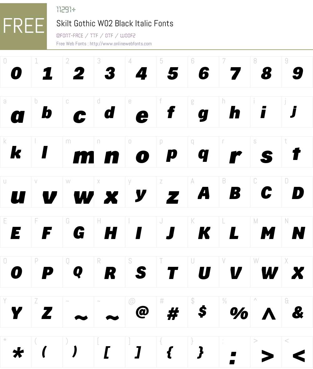 Skilt Gothic Font Screenshots