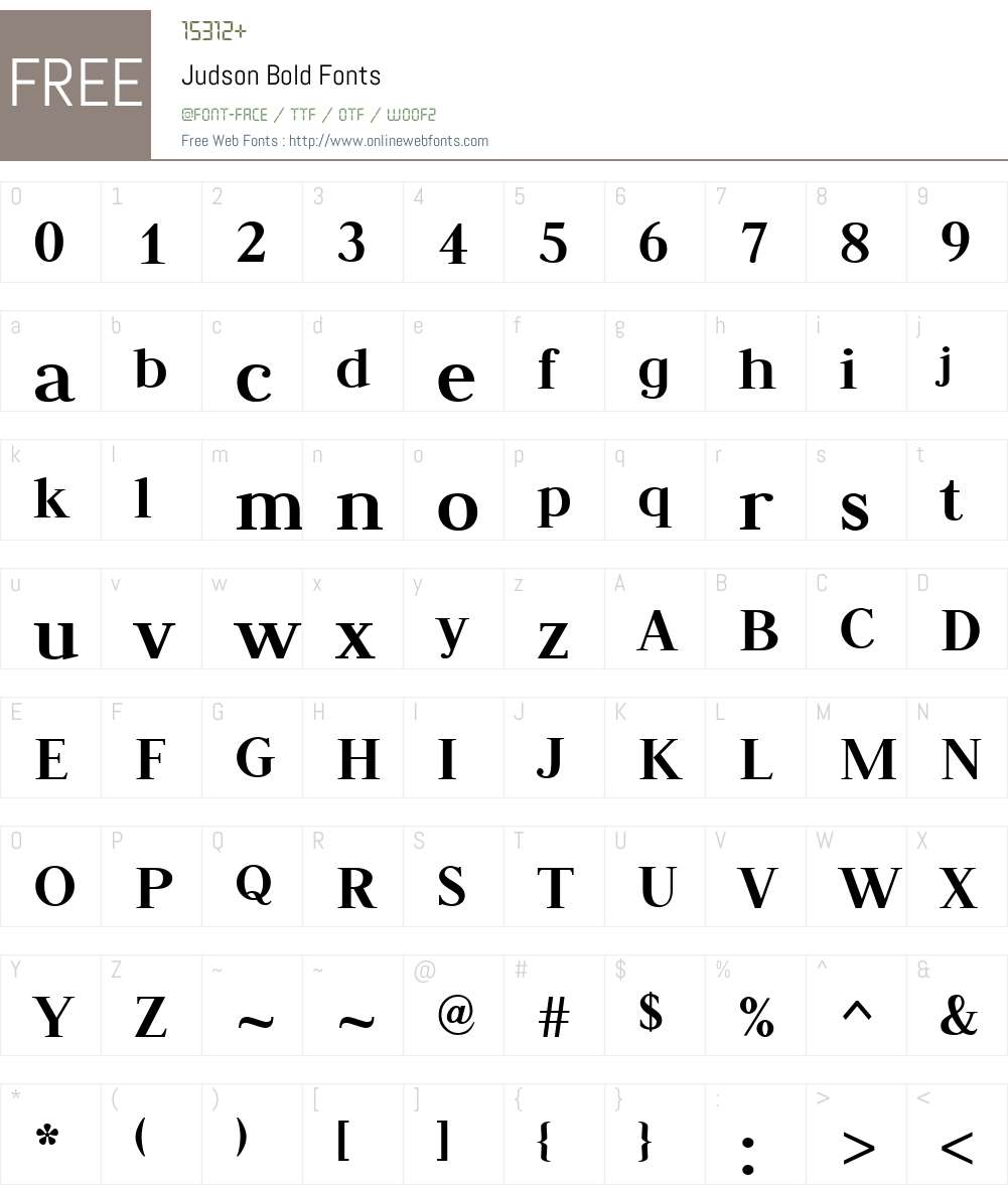 Judson Font Screenshots