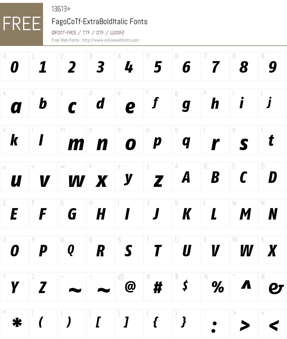 FagoCoTf Font Screenshots