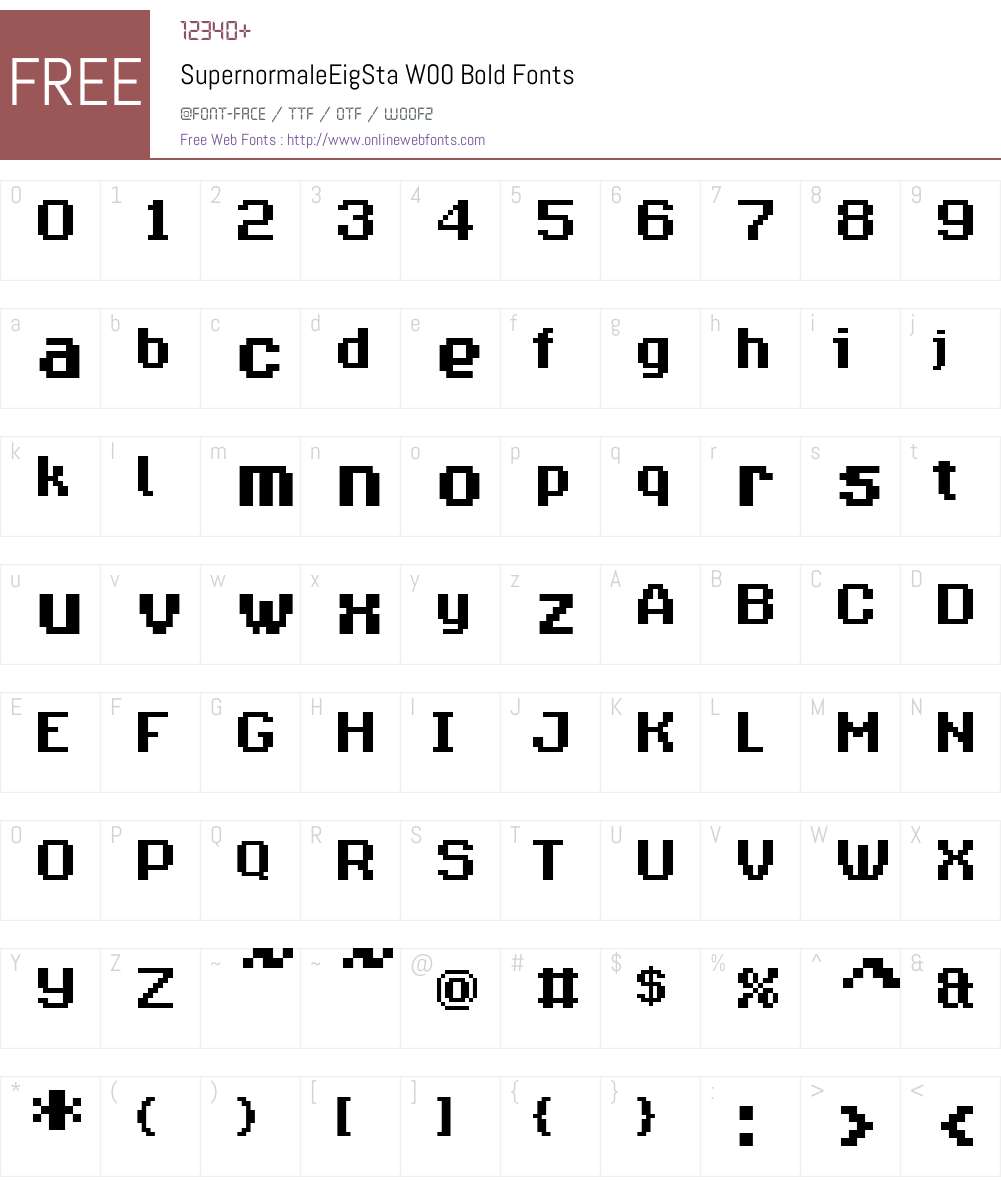 Supernormale Font Screenshots