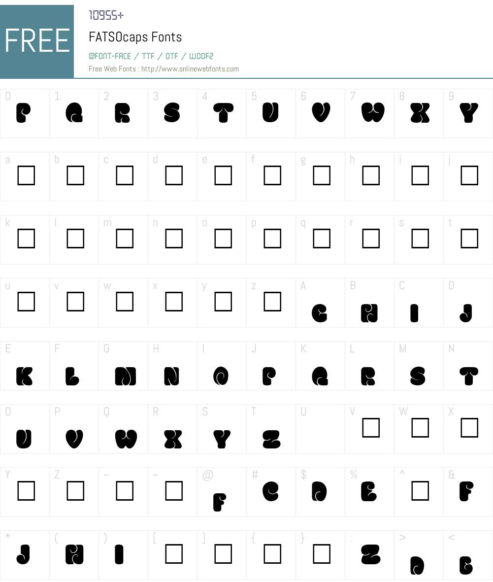 FATSOcaps Font Screenshots