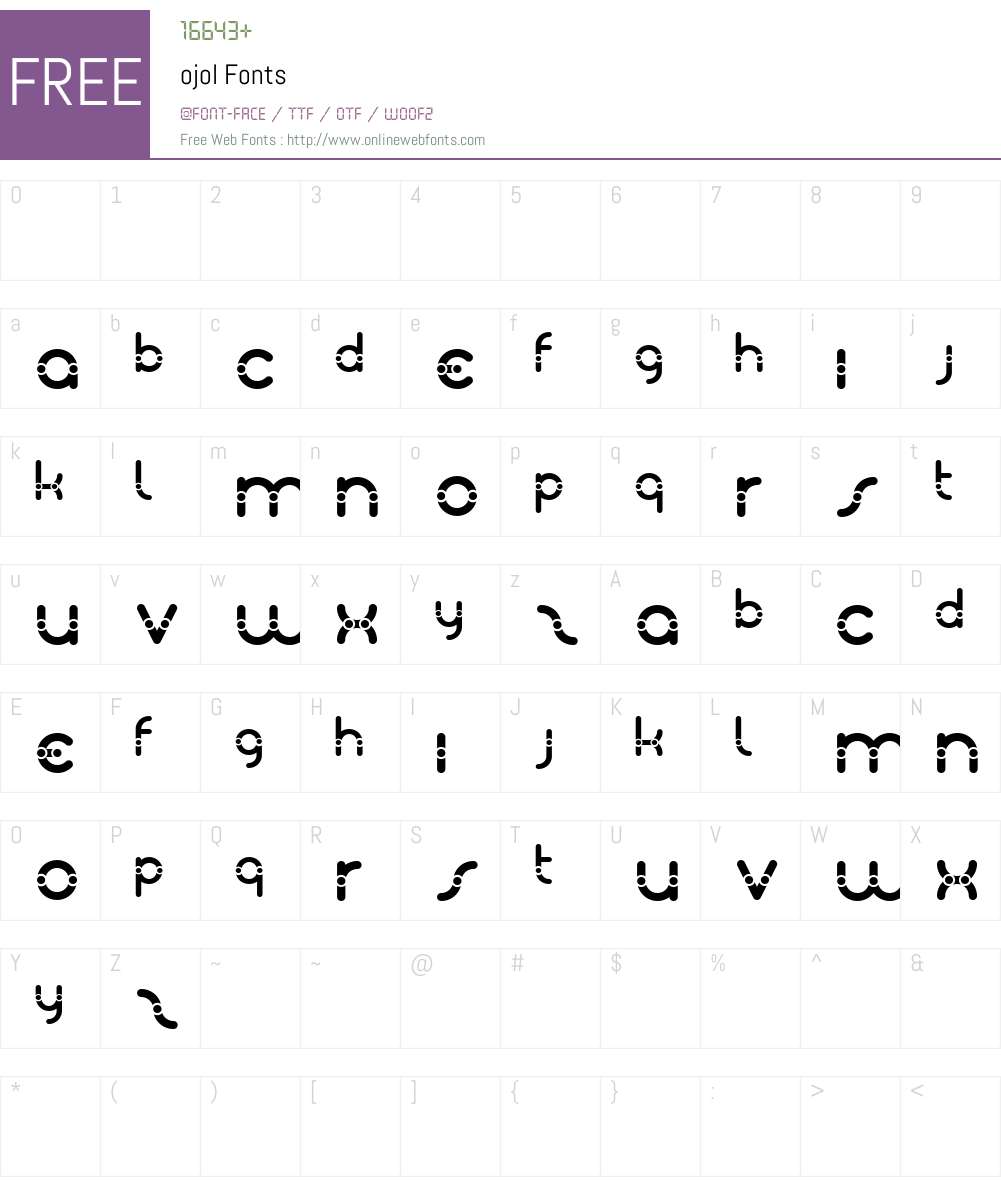 ojol Font Screenshots