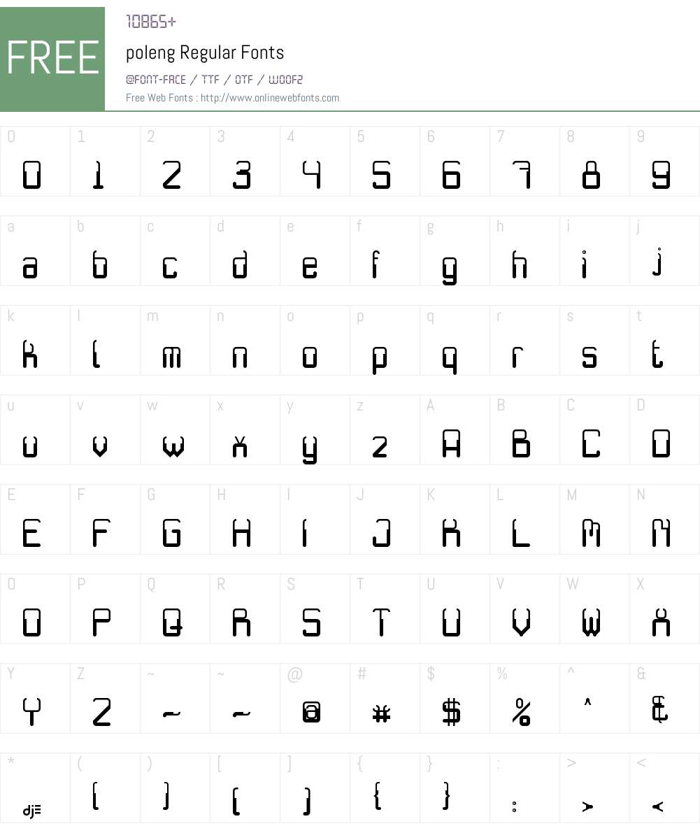 poleng Font Screenshots