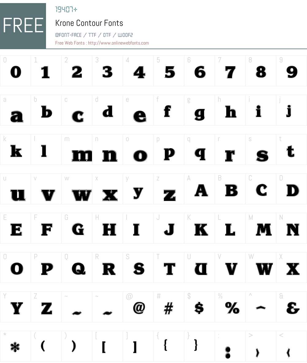 Krone Font Screenshots
