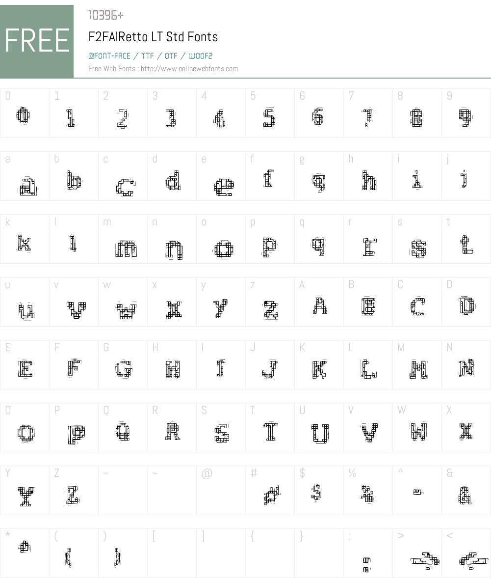 F2FAlRetto LT Std Font Screenshots