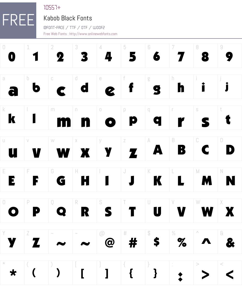 Kabob Black Font Screenshots