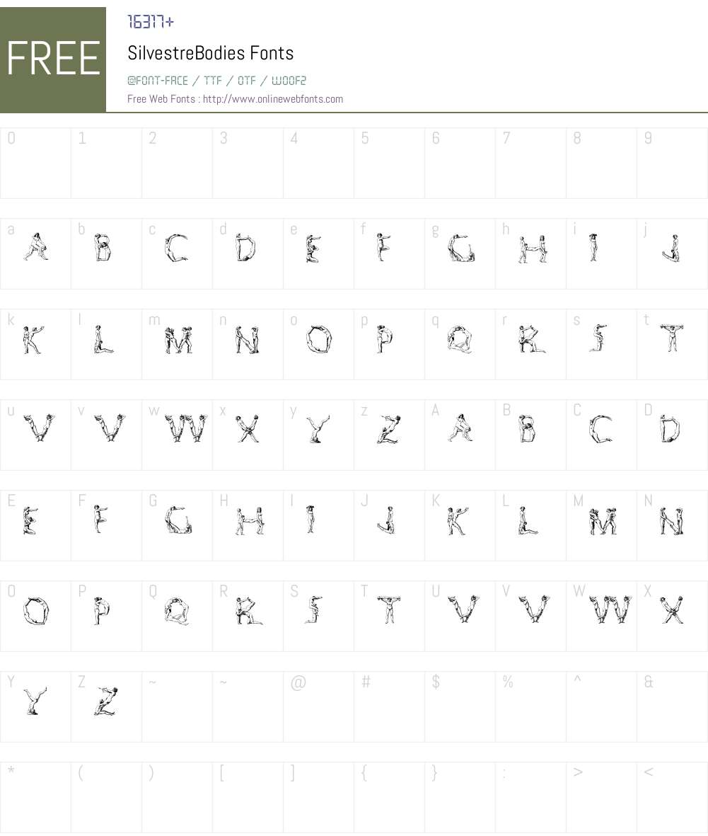 SilvestreBodies Font Screenshots