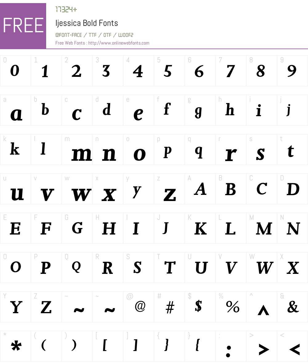 Ijessica Font Screenshots