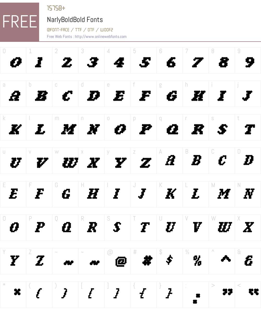 NarlyBold Font Screenshots