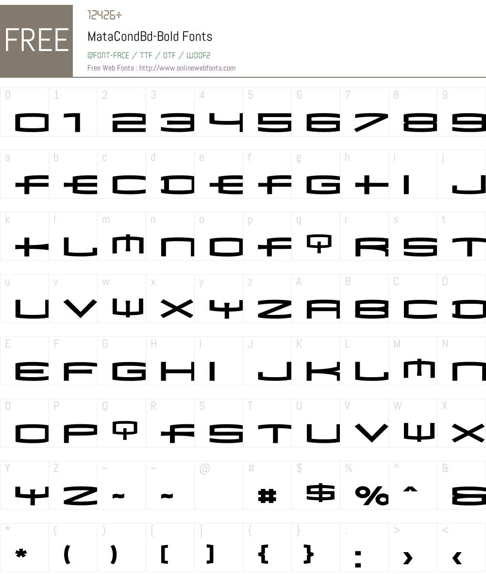 MataCondBd Font Screenshots