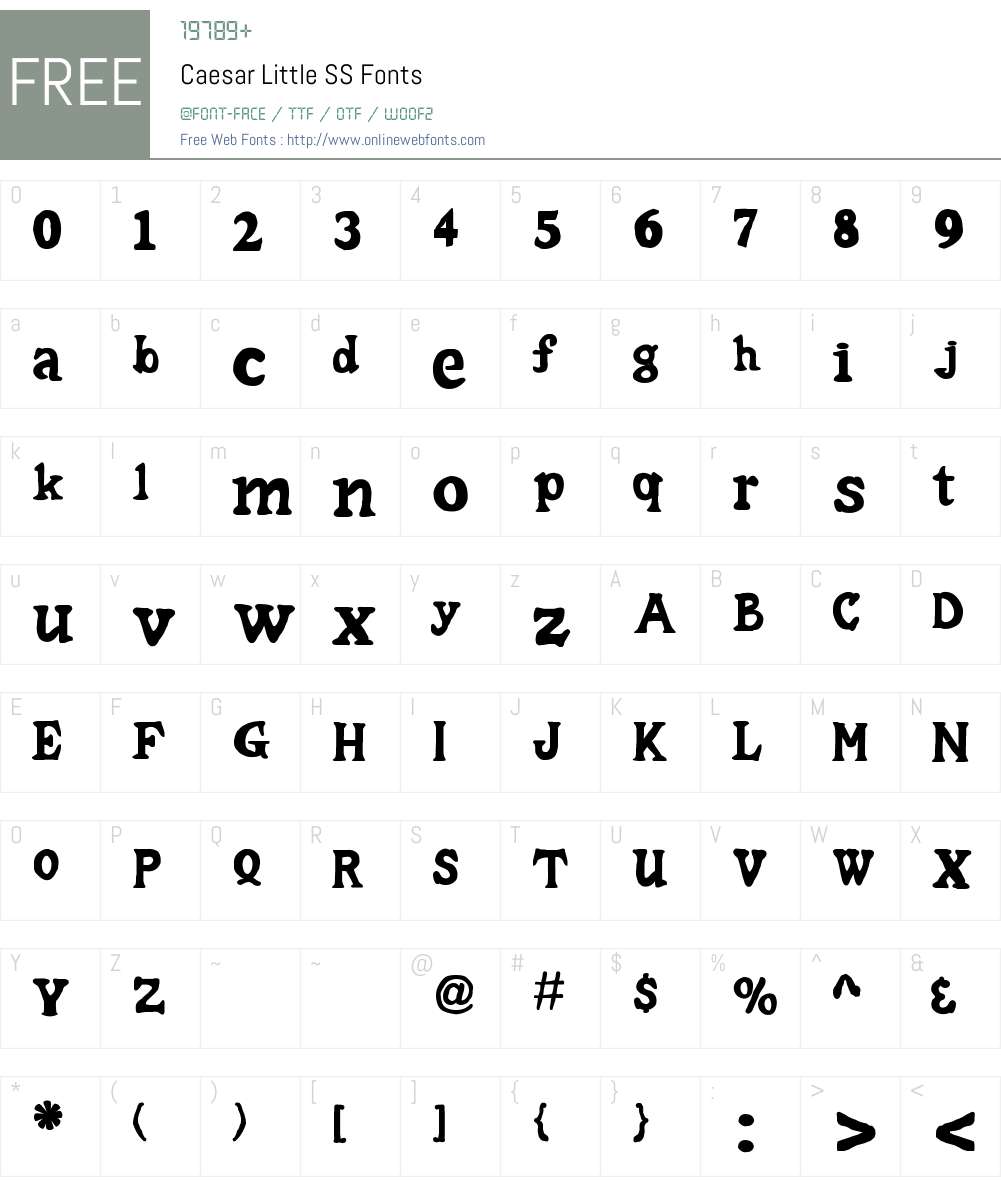 Caesar Little SS Font Screenshots