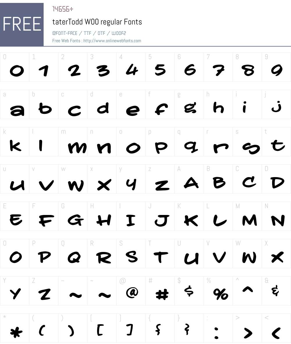 taterTodd Font Screenshots