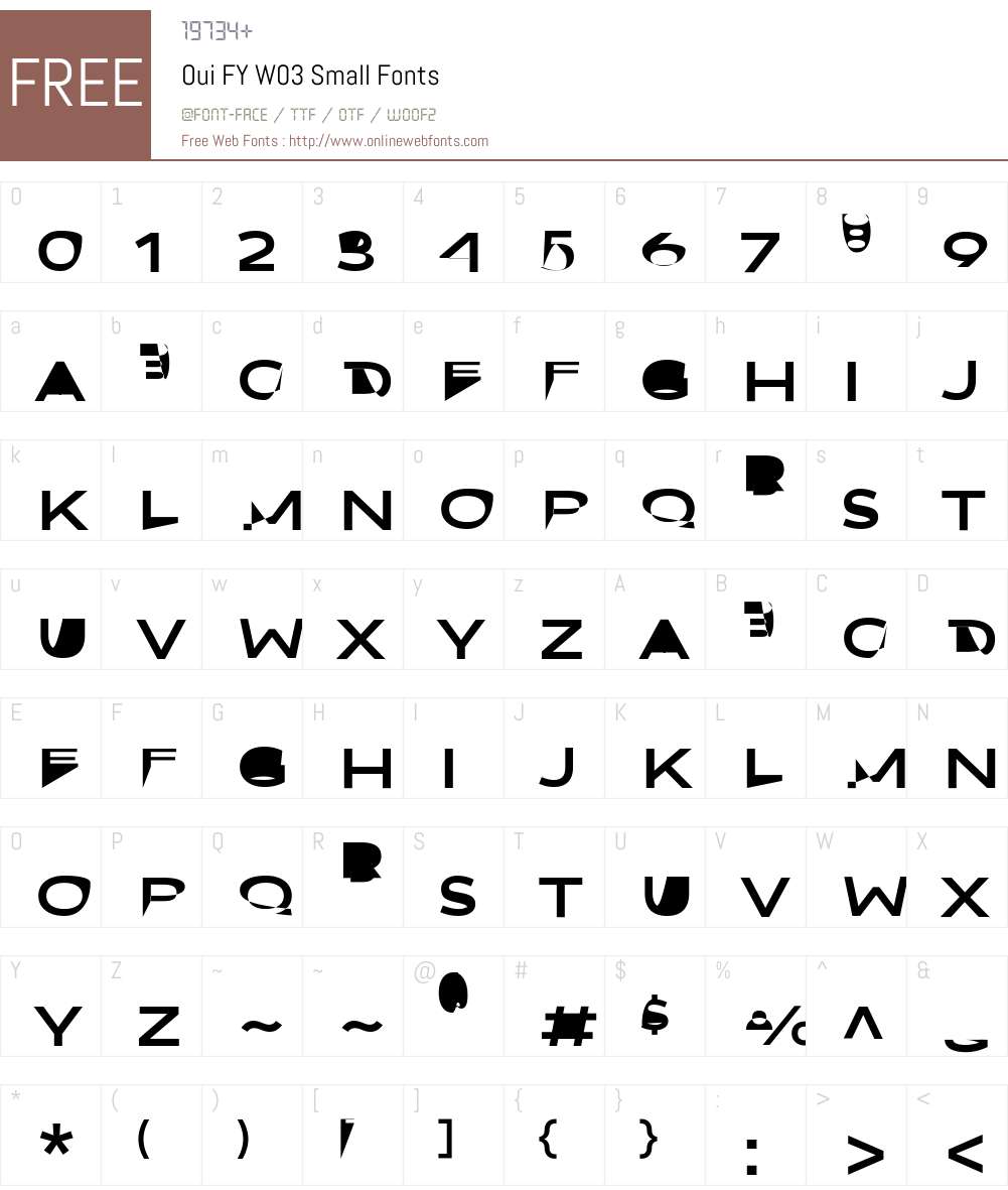Oui FY Font Screenshots