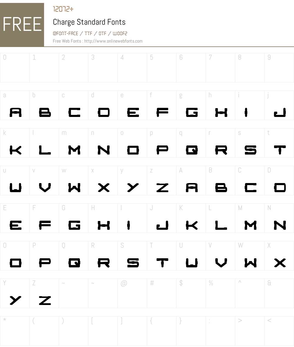 Charge Font Screenshots