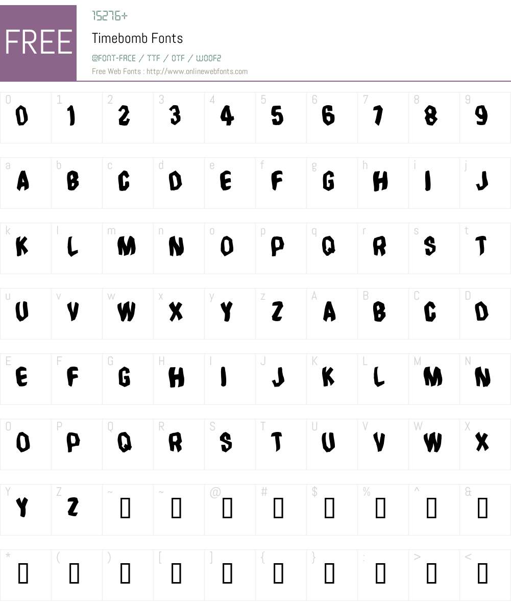 Timebomb Font Screenshots