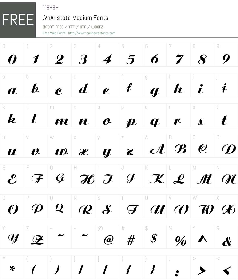 .VnAristote Font Screenshots