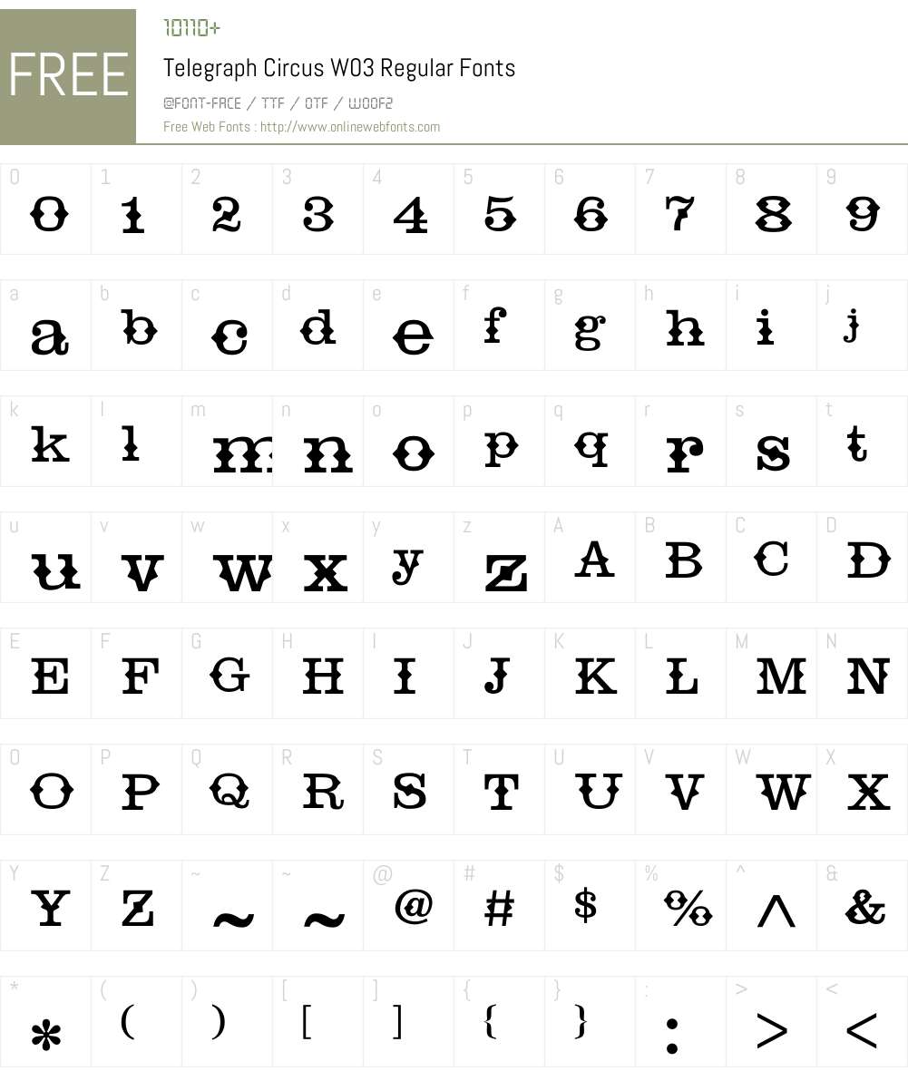 Telegraph Font Screenshots