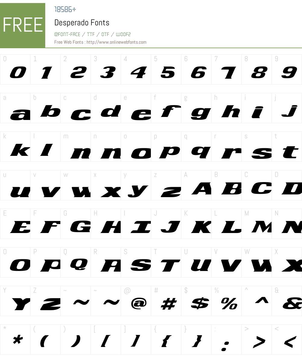 Desperado Font Screenshots