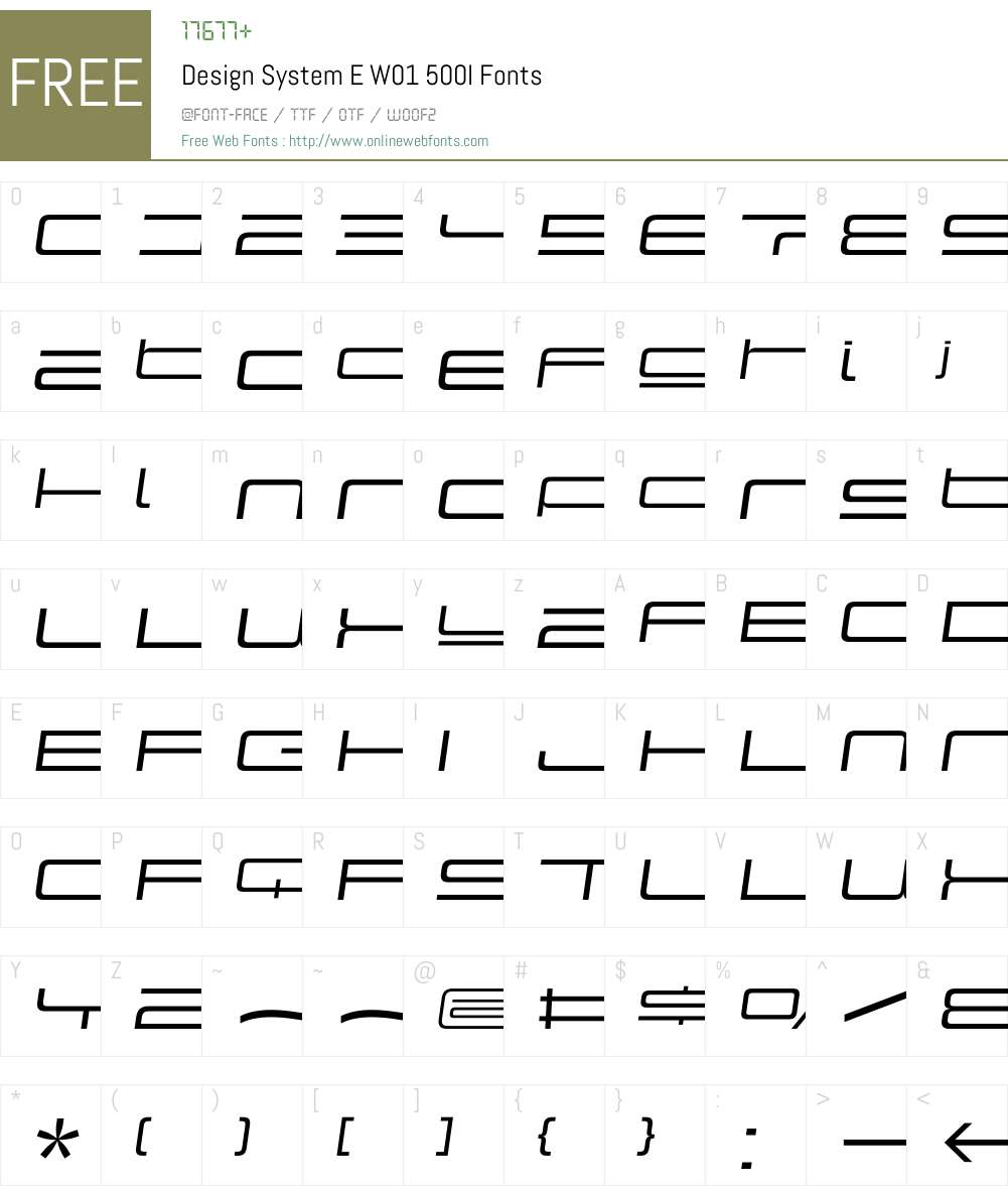 DesignSystemEW01-500I Font Screenshots