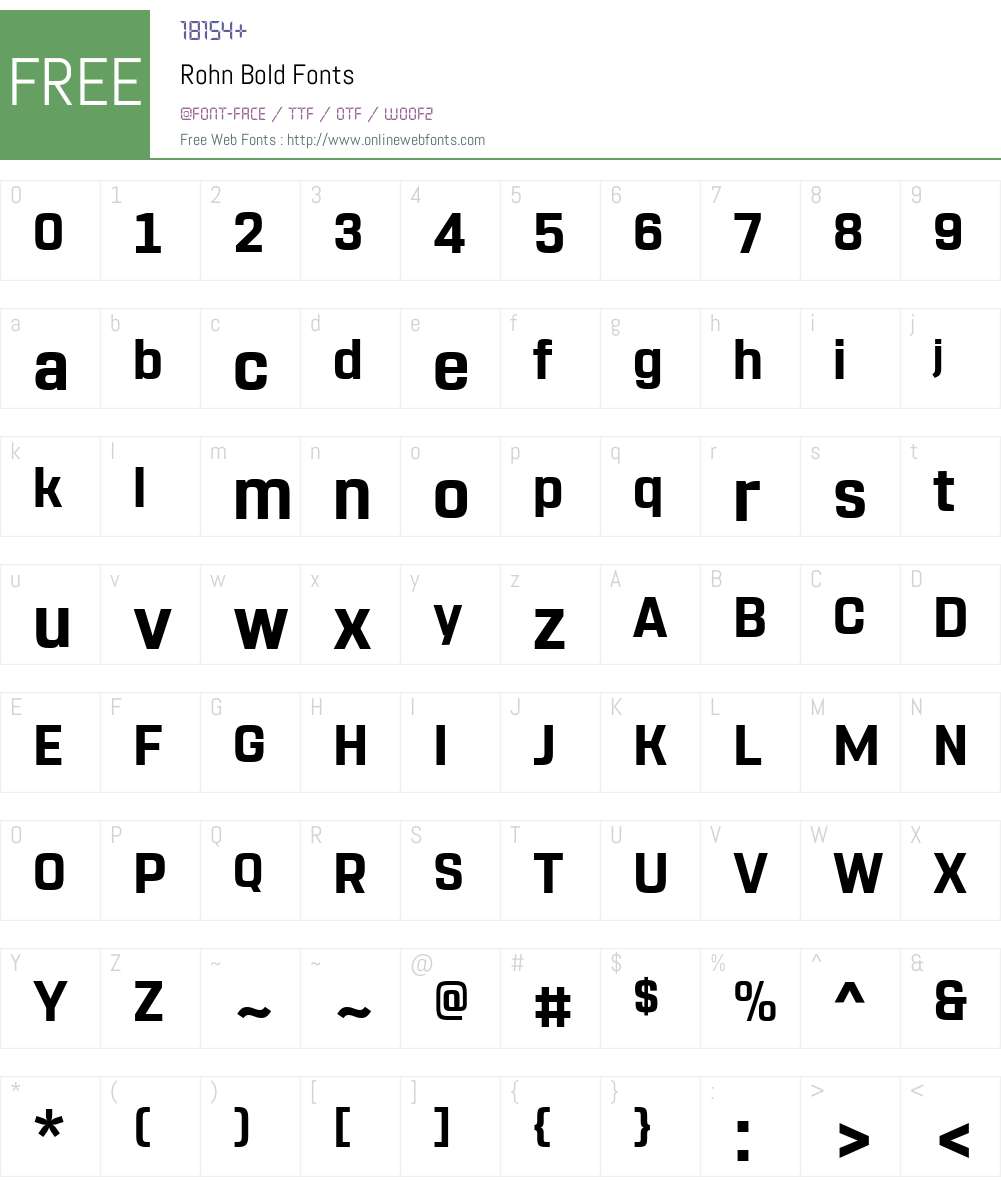Rohn-Bold Font Screenshots