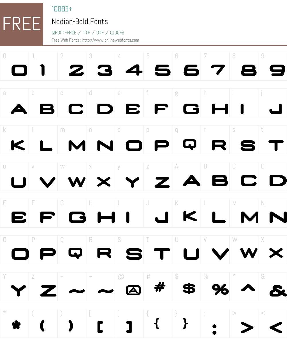 Nedian Font Screenshots