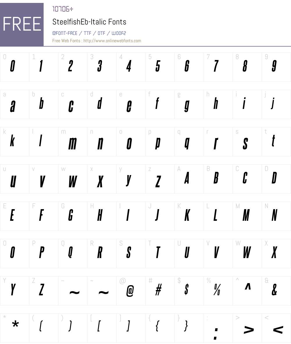 Steelfish Font Screenshots