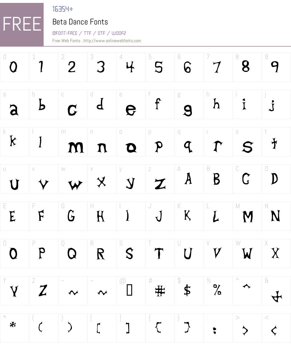 Beta Dance Font Screenshots