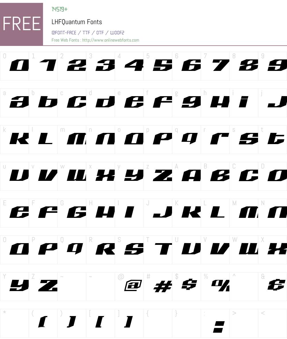 LHFQuantum Font Screenshots