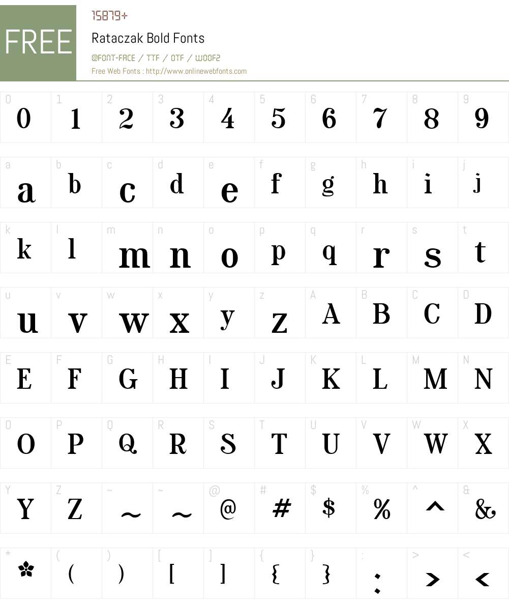 Rataczak Font Screenshots