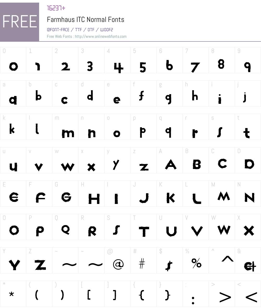 FarmhausITC Font Screenshots