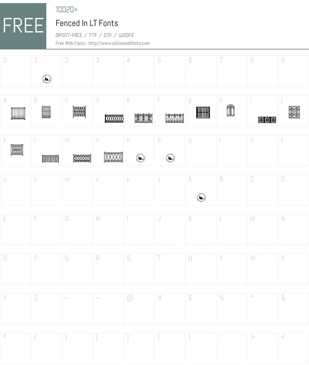 Fenced In LT Font Screenshots