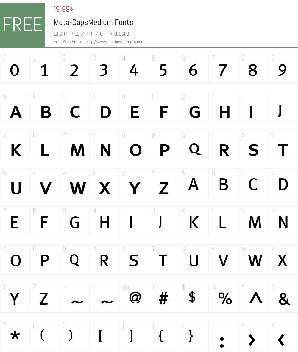 Meta-CapsMedium Font Screenshots