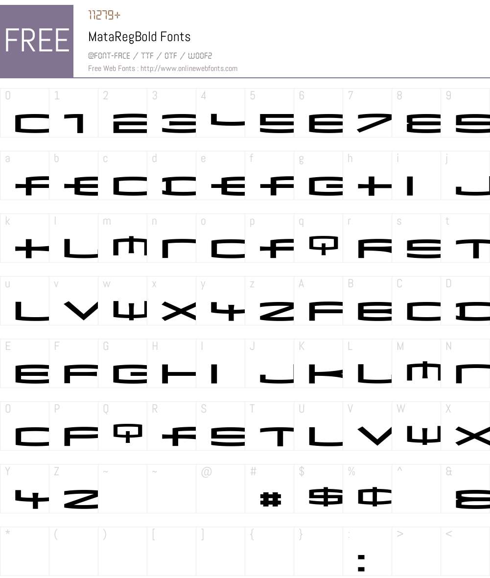 Mata Font Screenshots
