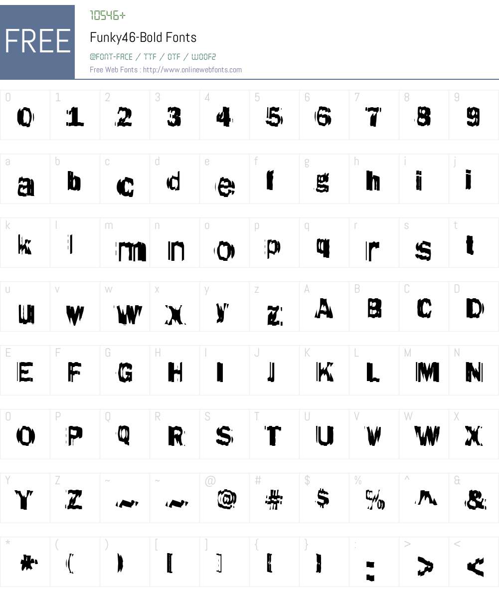 Funky46 Font Screenshots