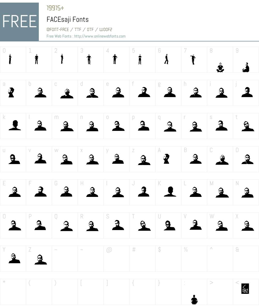 FACEsaji Font Screenshots