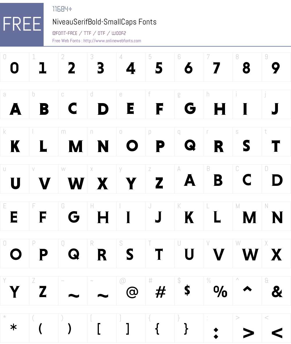 Niveau Serif Bold SC Font Screenshots