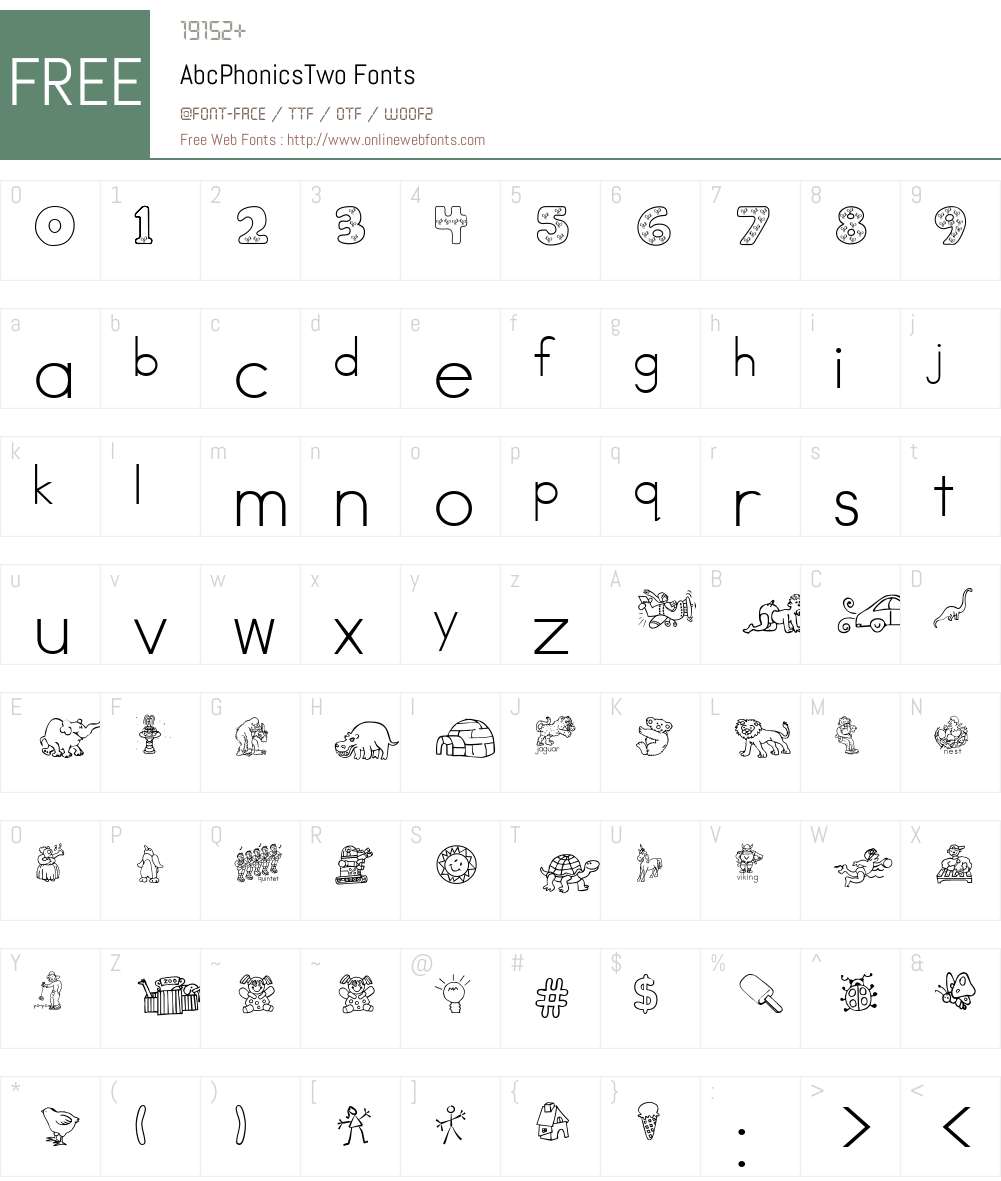 AbcPhonicsTwo Font Screenshots