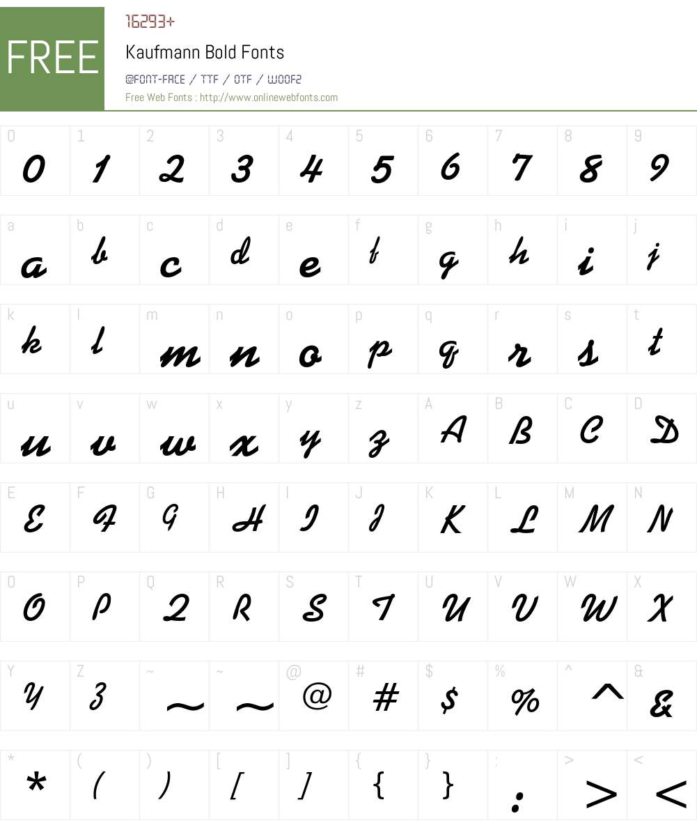 Kaufmann Font Screenshots