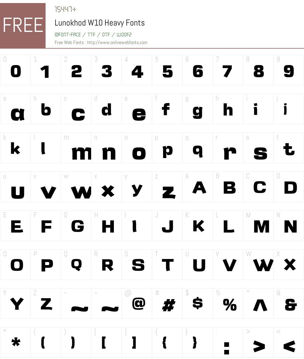 Lunokhod Font Screenshots