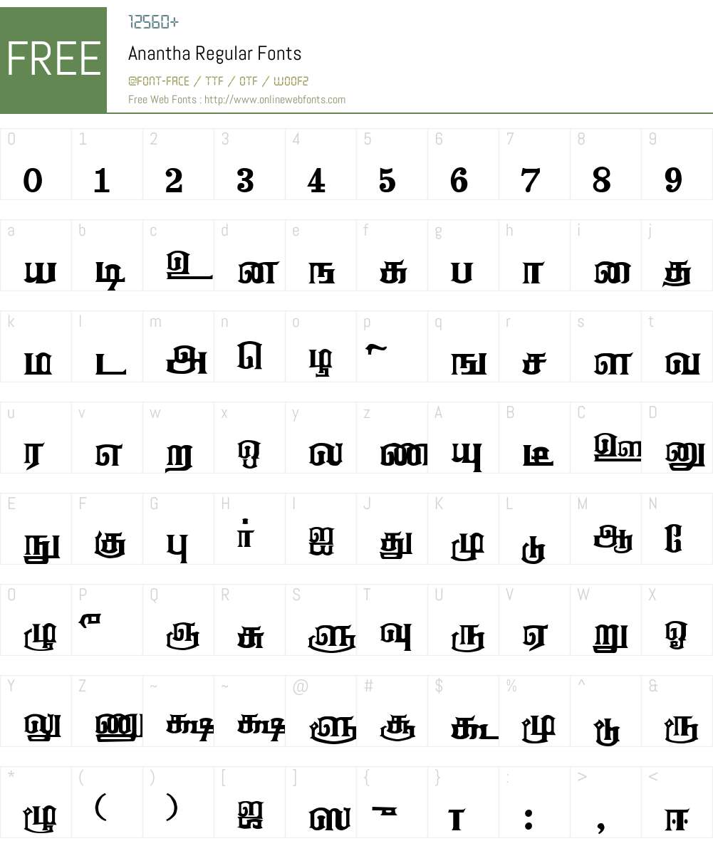 Anantha_Shanmugathas Font Screenshots