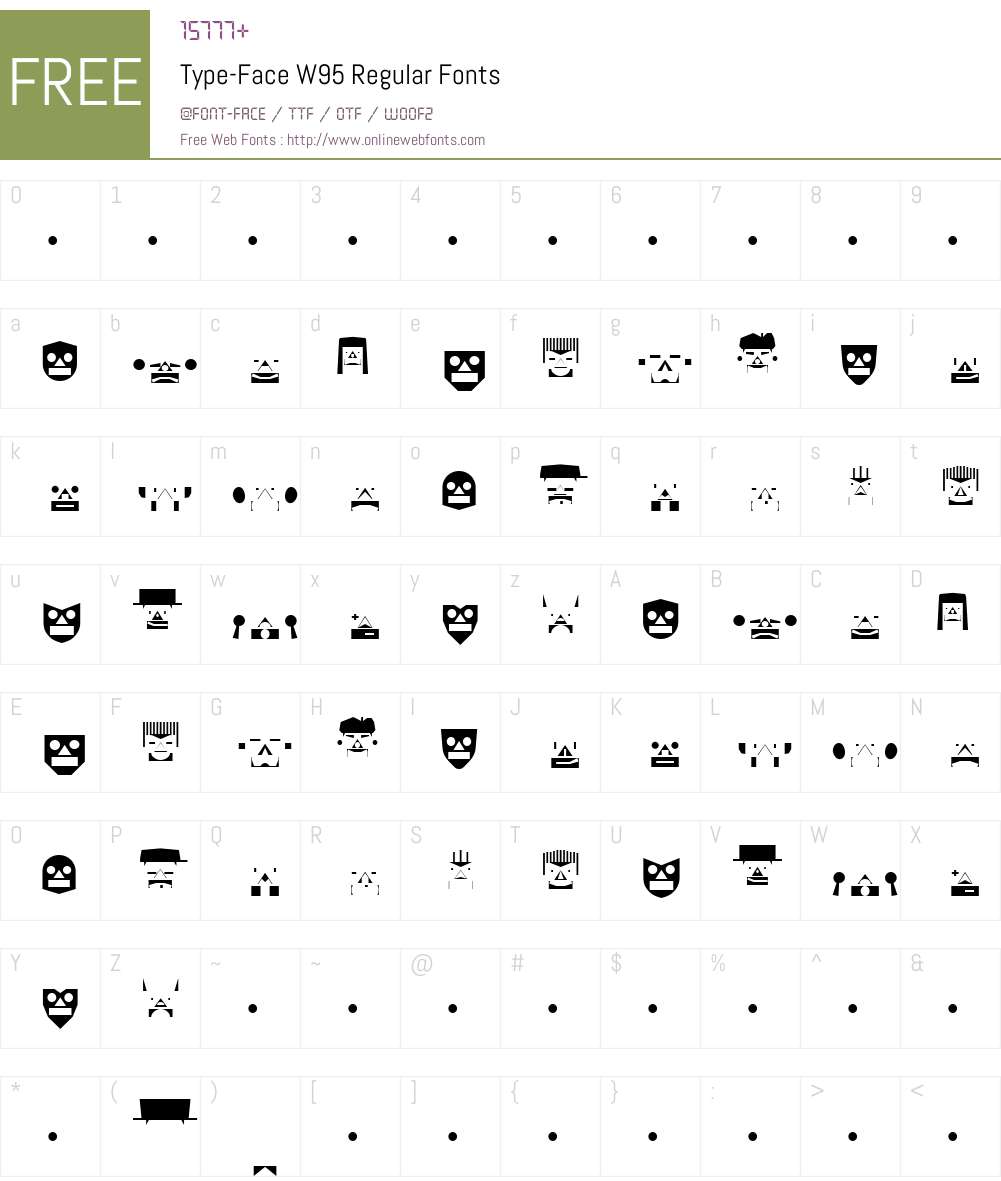 FF Type-Face Font Screenshots