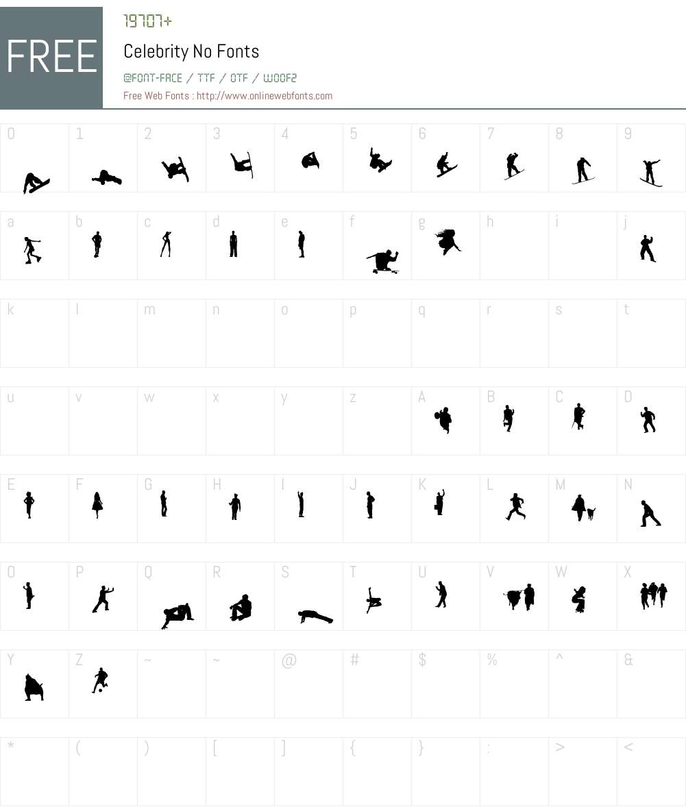 Celebrity Font Screenshots