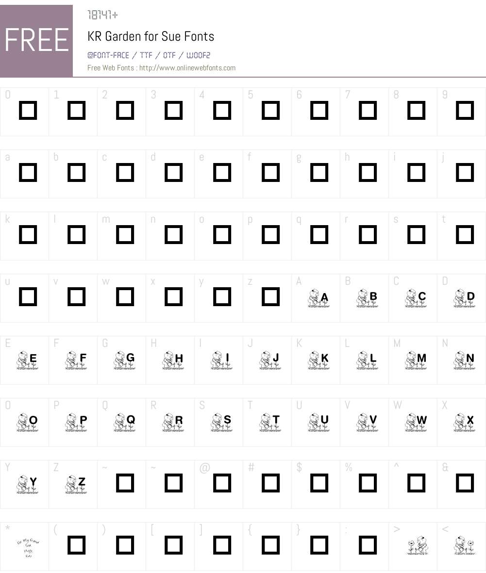 KR Garden for Sue Font Screenshots