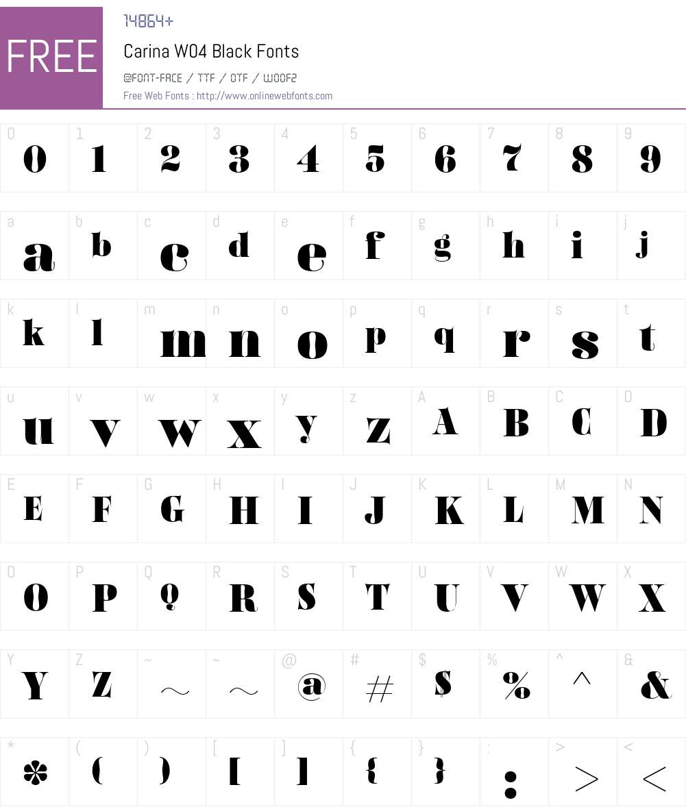 FF Carina Font Screenshots